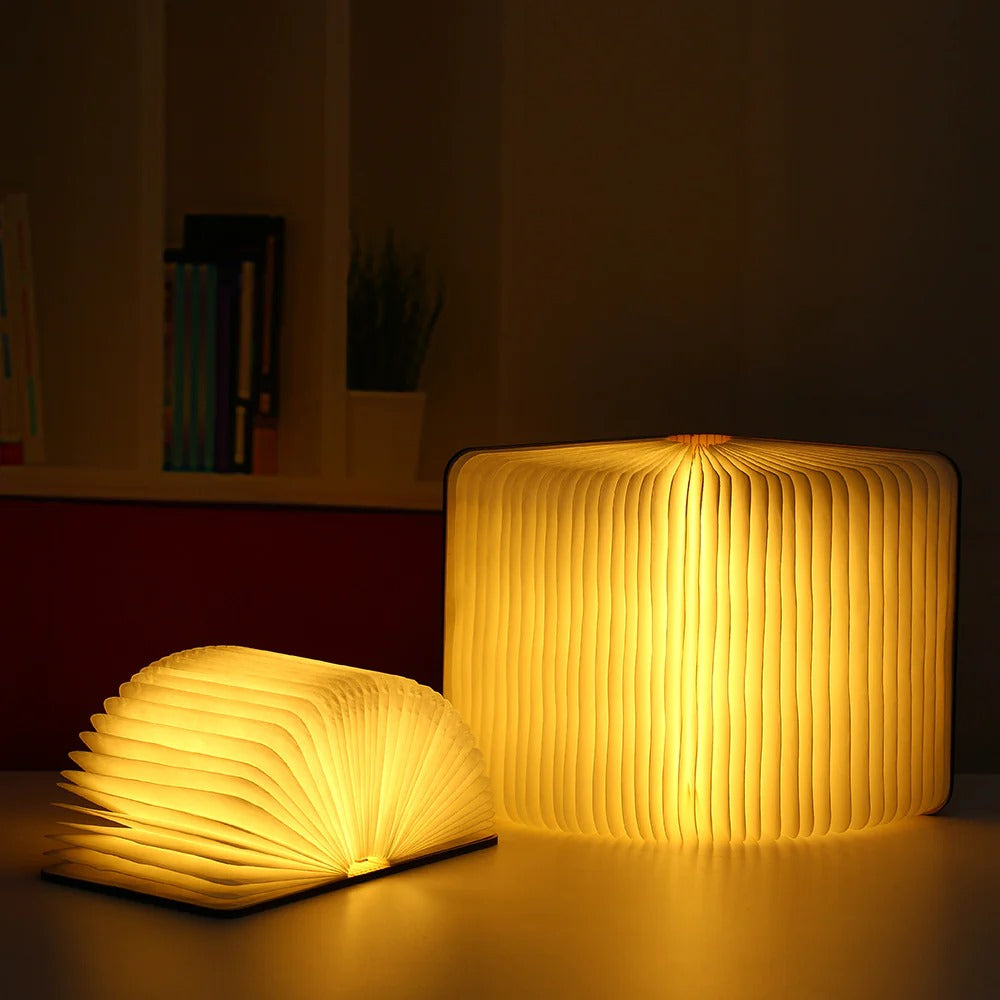 Lumina folding book lamp