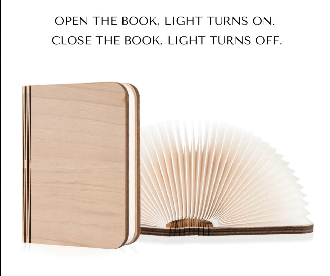 Lumina folding book lamp